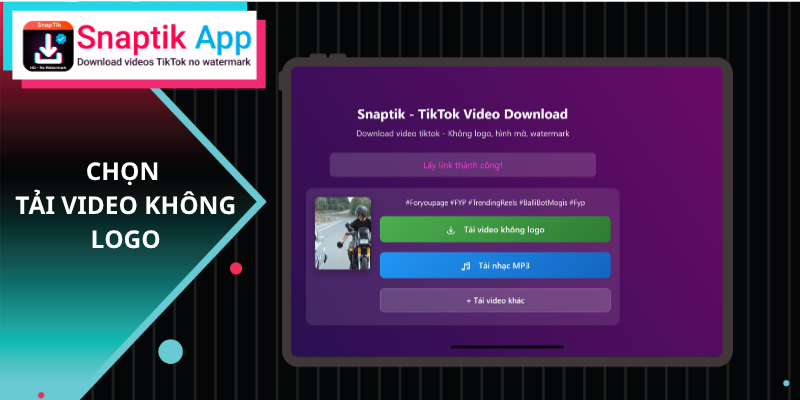 Auf Download klicken und Videoformat wählen