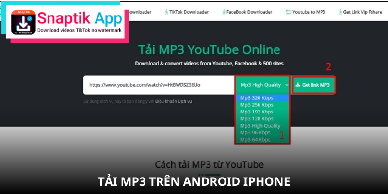 Hướng dẫn tải MP3 cho điện thoại